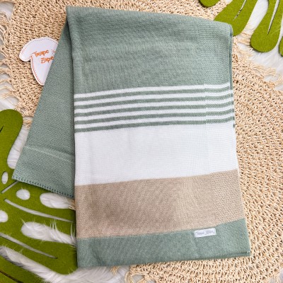 Saída de Maternidade Guilherme - Verde e Bege Saída de Maternidade Guilherme - Verde e Bege